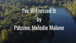 Ive Witnessed It  Passion Melodie Malone Lyric Video [upl. by Jentoft]