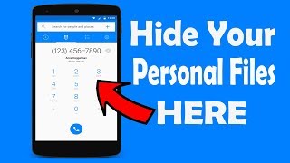 Hide Your Personal Files Inside Dialpad of your phone [upl. by Aiciles]