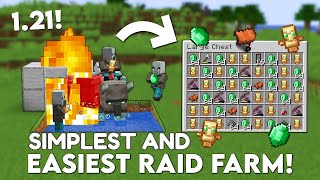 Minecraft EASY RAID FARM 121 Tutorial Java  Bedrock [upl. by Srevart]