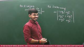 How to solve Determinant Questions in 10 Seconds I Determinant shortcut’s l BY SINHA Sir I kota [upl. by Anidene]