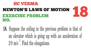 HC VERMA NEWTONS LAWS OF MOTION EXERCISE PROBLEM NO 18 [upl. by Trenna]