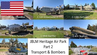 JBLM Heritage Air Park Cargo Bomber and Search amp Rescue Aircraft 4K [upl. by Bertold]