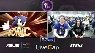 EGLX  SuperGirlKels Sonic vs MikeTavish Ness  Smash 4 Wii U [upl. by Anbul]