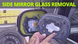 SIDE MIRROR GLASS REMOVAL OF A 1st GEN SCION XB [upl. by Mahalia]