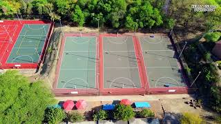 Tshwane university of technology  Pretoria Main Campus aerial view  Sports field tennisbasketball [upl. by Dasha342]