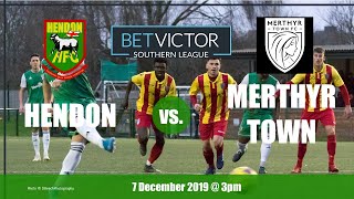 Hendon 2 Merthyr Town 1 HIGHLIGHTS 7 Dec 2019 [upl. by Sherl]