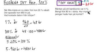 Beräkna det hela med procent [upl. by Aicele]