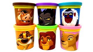 quotThe Lion Kingquot Movie PlayDoh Can Heads and Surprise Toys Rafiki Shenzi and Pumbaa [upl. by Sauder]