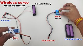 Wireless servo motor controllercontrol servo motor using rf transmitter and receiver module [upl. by Irving]