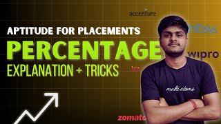 Aptitude for Placements  Percentage Explanation  Tricks  All Types Questions  Complete Aptitude [upl. by Nylirej]