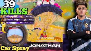 39 KILLS 😱 JONATHAN New Best Agressive GameplayFOREST ELF SET bgmi pubg jonathan [upl. by Arakat441]