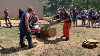 Badger Steam and Gas Old Chainsaw Demonstration 2023 [upl. by Egamlat429]