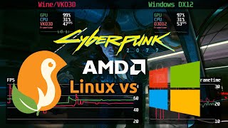 Cyberpunk 2077 Benchmark  VKD3D vs Windows [upl. by Peterman]