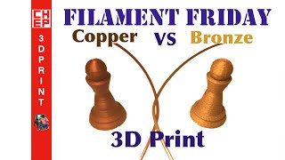 Filament Friday 31  Metal Infused Filament Copper vs Bronze on Repetier Da Vinci 10A [upl. by Madra445]