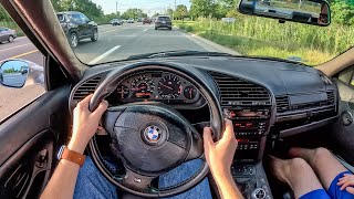 1998 BMW M3 Sedan 5MT  POV Test Drive Binaural Audio [upl. by Glover186]