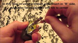 How to bypass a Master Lock warded slide shackle padlock [upl. by Nahtiek]