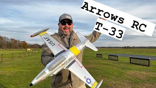 Arrows RC 50mm T33 Hand Launch Jet Pilot Ryan [upl. by Retsam883]