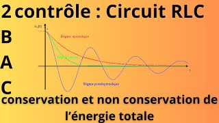 Exercice de contrôle circuit RLC 2 bac [upl. by Chimene]