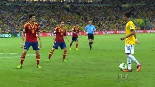 NEYMAR TOYING WITH PRIME SPAIN IN THE CONFEDERATIONS CUP FINAL  Neymar vs Spain 30062013 [upl. by Meadow]