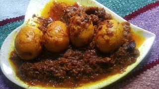 Bengali Style Dim Vuna  Dim Vuna Recipe  ডিম ভুনা রেসিপি  Most Tested Dim Vuna Recipe [upl. by Obnukotalo]