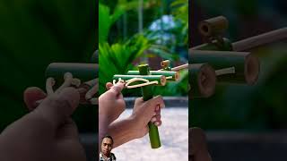 bamboo archer toys diy bambooart bamboo slingshots handcraft handicraft bambooarchitecture [upl. by Hausner615]