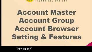 Accounts Master Account Group and Party Browser Setting in PMS Software [upl. by Aicad]