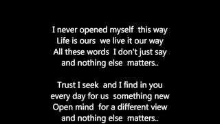 Metallica  Nothing Else Matters  Scroll Lyrics quot22quot [upl. by Ohs487]