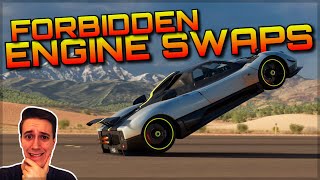 3 FORBIDDEN ENGINE SWAPS  Forza Horizon 3 Dev Mods  Trigger Warning [upl. by Alecram]