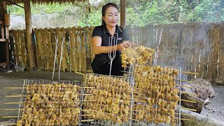 Process of making grilled meat skewers bring to market to sell  Ly Thi Tam [upl. by Edwine487]