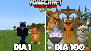 SOBREVIVI 100 DIAS en MINECRAFT PIXELMON HARDCORE [upl. by Teews453]