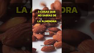 5 FORMAS EN QUE LA ALMENDRA MEJORA TU BIENESTAR alimentosaludable alimentossaludables sabiasque [upl. by Martainn628]