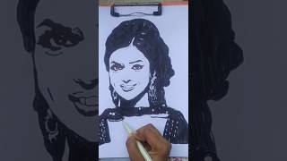 Deepika Padukone stencil art sketch shortvideo [upl. by Ahsekyw]