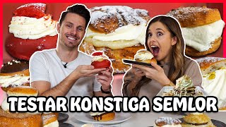 VI TESTAR KONSTIGA SEMLOR 2022 BLODAPELSIN SEMLA [upl. by Tija]