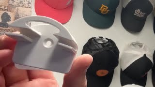 Adhesive Hat Hooks for Wall 2 Different Ways Hat Racks to Organize amp Display Baseball Caps Review [upl. by Reaht]