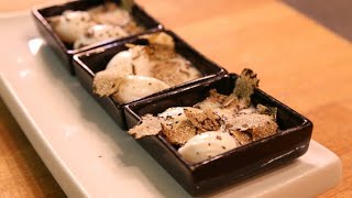 Recette  Œuf de caille poché velouté de topinambours et truffes [upl. by Eitsirk34]