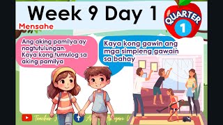 Kinder Matatag Week 9 Day 1 Quarter 1 Ang aking pamilya ay nagtutulunganKaya kong tumulog [upl. by Hallam]