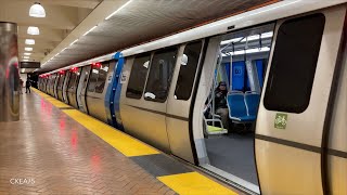 BART at Powell Street Station SFOMillbrae Red Line San Francisco California [upl. by Idissak]