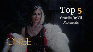 Top 5 Cruella De Vil Moments  Once Upon a Time [upl. by Nanoc]