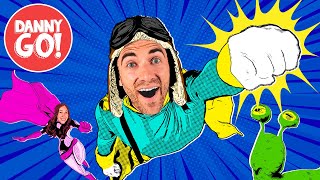 quotKaPowquot Superhero Dance 💥🦸🏻‍♂️ Super Hero Brain Break  Danny Go Songs for Kids [upl. by Brose]