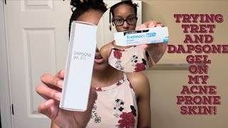 Skin Update Using Dapsone Gel and Tretinoin Cream on my Acne  One Week Review [upl. by Krasner]