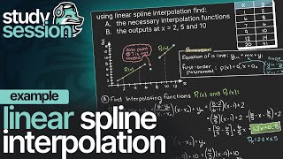 Linear Spline Interpolation Example  Numerical Methods [upl. by Anitsim741]