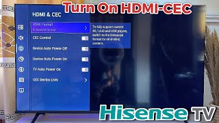 Hisense Smart TV How to Enable HDMICEC [upl. by Calv]