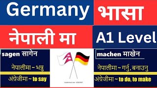 जर्मनी भासा A1 Level एउटै video मा  german language lessons for beginners in nepali  german vasa [upl. by Esylle]