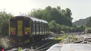 Crediton Railway Station 150266 GWR Departing P1 on 2R51 on 6th July 2024 [upl. by Starla]