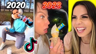 Reacting To My OLD vs NEW TIKTOKS AMYYWOAHH 20202023 [upl. by Lotsirk]