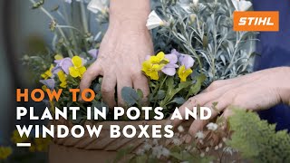 STIHL Garden Tips  Plants in pots amp window boxes with Jane Moore  STIHL Tutorial [upl. by Dugaid190]