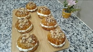 ميني بريوش معمر بلكريم ديبلومات كتجي لذيذة وكذوب في الفم والأهم سهلة mini tarte tropezienne [upl. by Nihahs544]