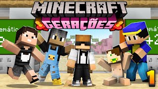 NOVA SÉRIE VIRAMOS CRIANÇAS no MINECRAFT 😋📝  Minecraft Gerações EP01 [upl. by Grubman970]