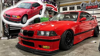 Building a BAGGED BMW E36 in 10 Minutes [upl. by Carberry]