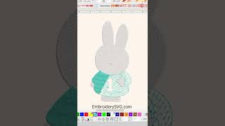 Miffy Number 1 Embroidery design shorts [upl. by Beffrey]